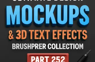 ultimate design mockups 3d text effects brushespack collect 778