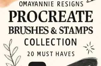 ultimate okayannie designs procreate brushes stamps collect 1333