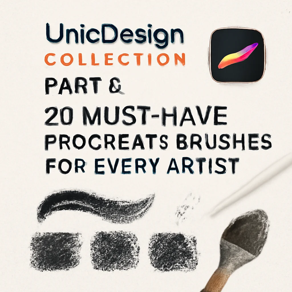 UnicDesign Collection Part 3: 20 Must-Have Procreate Brushes for Every Artist 🎨✨
