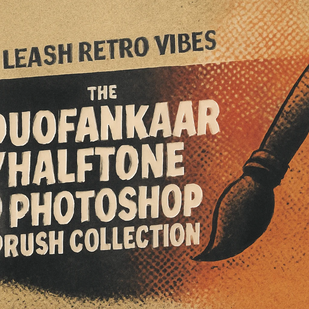 unleash retro vibes the duofankaar halftone photoshop brush 117
