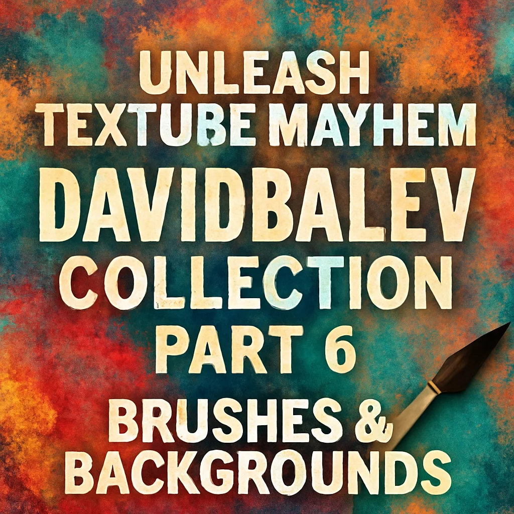 Unleash Texture Mayhem: DavidBalev Collection Part 6 – Brushes & Backgrounds 🎨