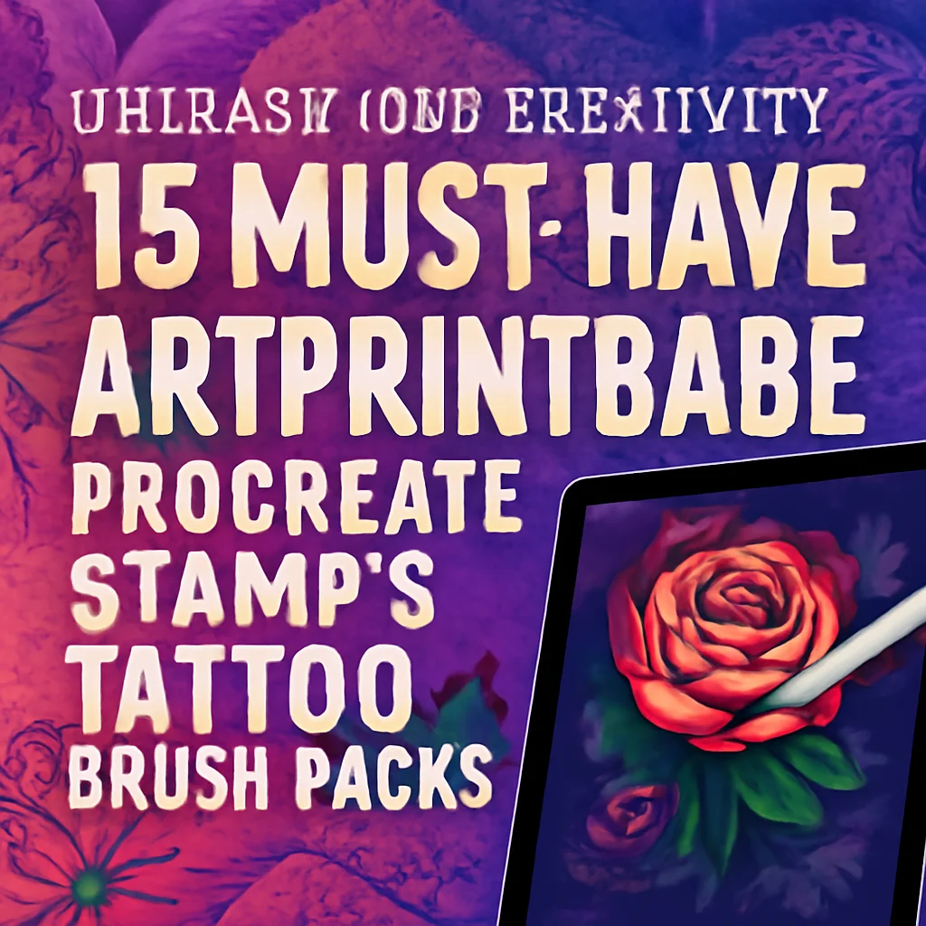 Unleash Your Creativity: 15 Must-Have ArtPrintBabe Procreate Stamp & Tattoo Brush Packs 🎨✨