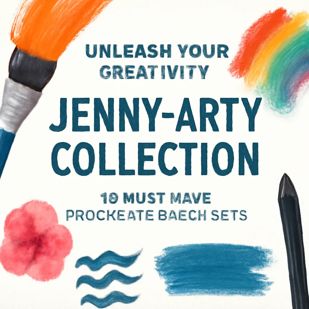 Unleash Your Creativity with the Jenny-Arty Collection: 10 Must-Have Procreate Brush Sets