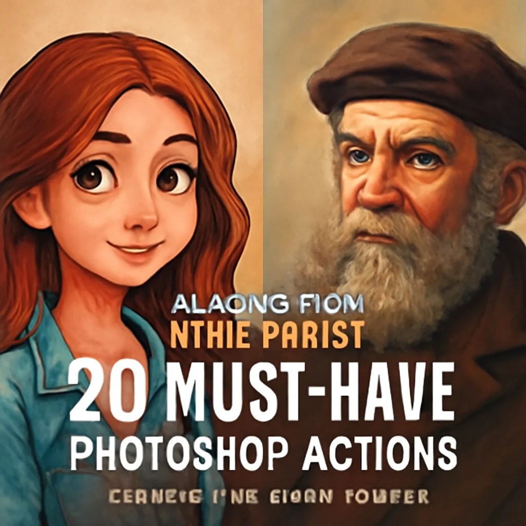 Unleash Your Inner Artist: 20 Must-Have U_Design Photoshop Actions for Cartoon & Oil Paint Effects