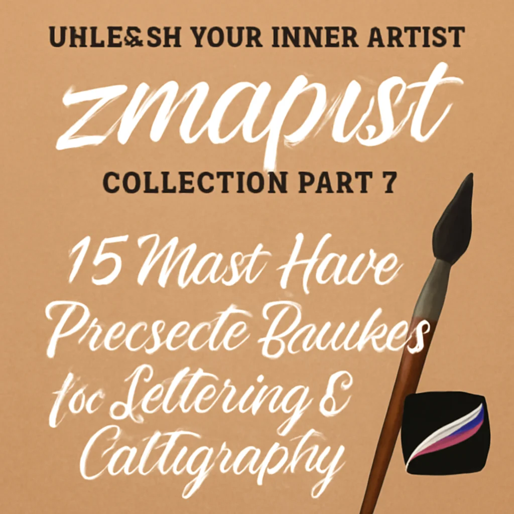 Unleash Your Inner Artist: zmapist Collection Part 7 – 15 Must-Have Procreate Brushes for Lettering & Calligraphy