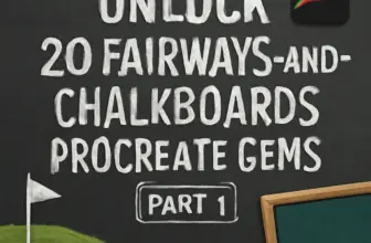 unlock 20 fairways and chalkboards procreate gems part 1 1019