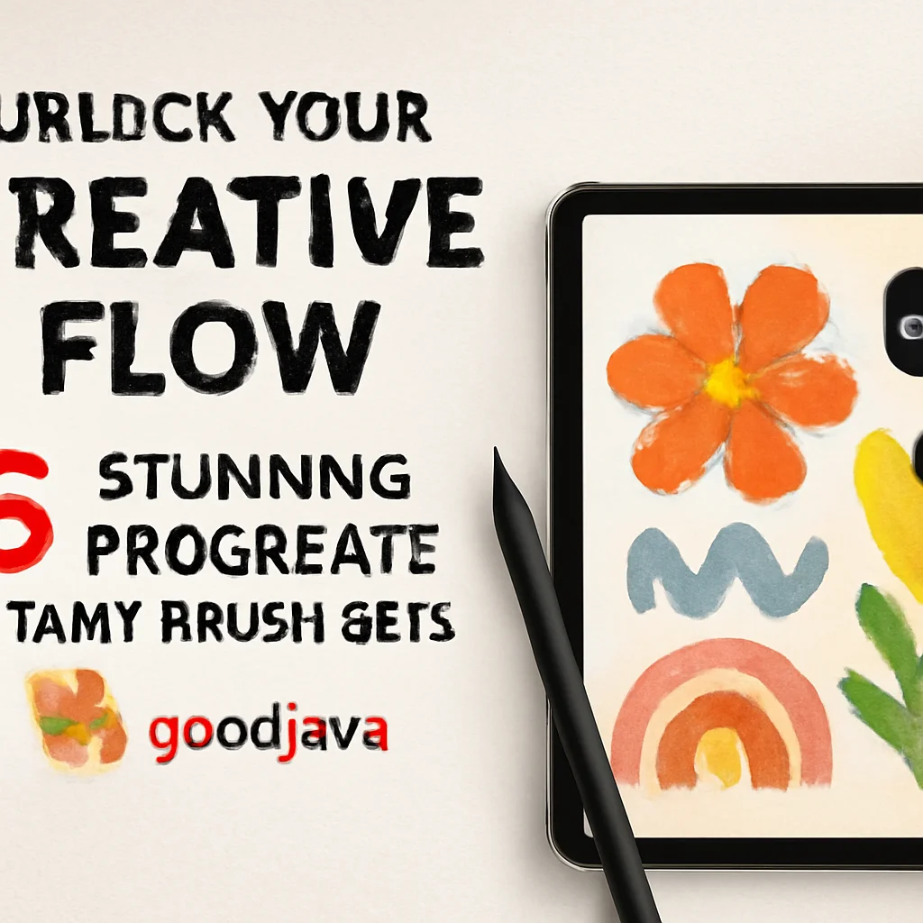 解锁你的创意灵感：goodjava 推出的 6 套惊艳的 Procreate 印章笔刷套装 🎨✨