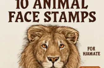 unlock your wild side 10 animal face stamps for procreate by 1589