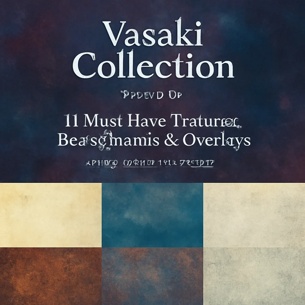 Vasaki Collection Part 2: 11 Must-Have Textures, Backgrounds & Overlays for Digital Artists 🎨