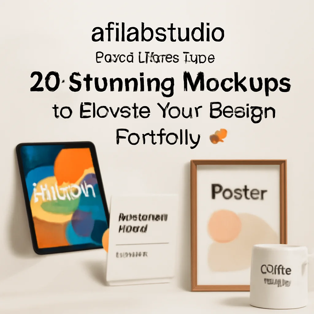 afilabstudio Collection Part 1: 20 Stunning Mockups to Elevate Your Design Portfolio 🎨✨