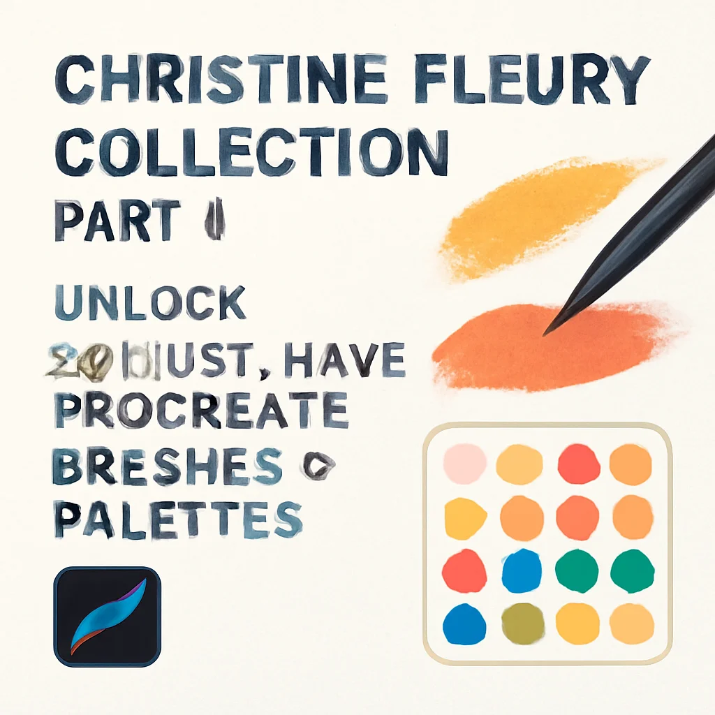 christine-fleury Collection Part 1: Unlock 20 Must-Have Procreate Brushes & Palettes 🎨