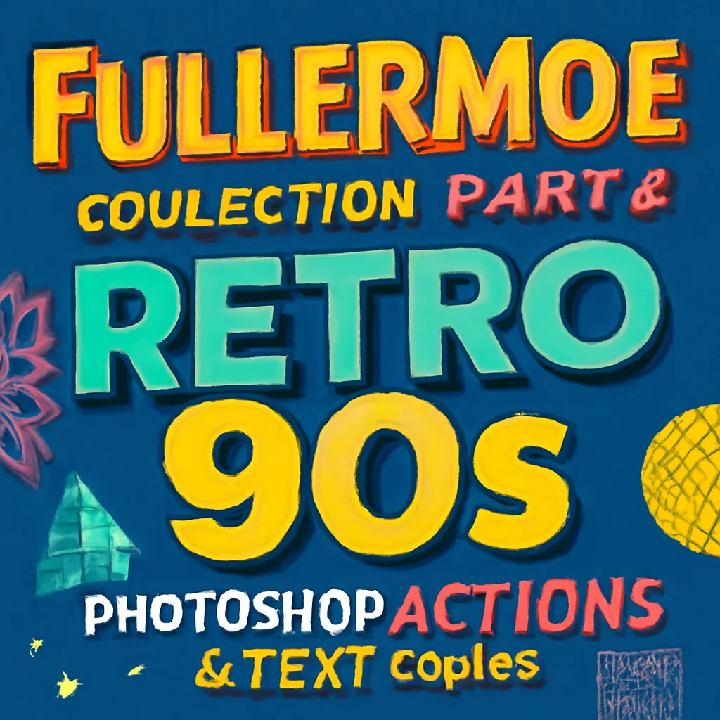 fullermoe 合集 第二部分：复古90年代 Photoshop 动作 & 文字样式