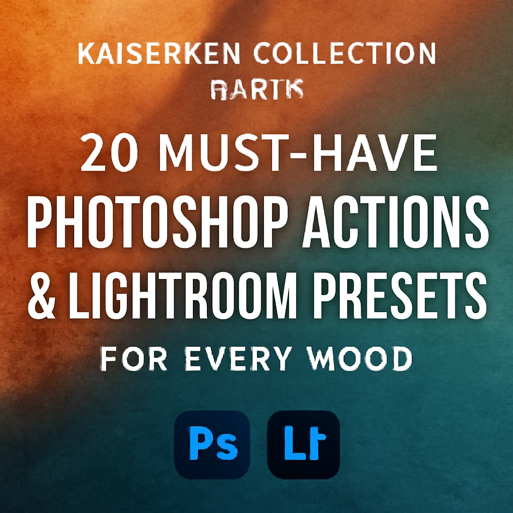 kaiserken Collection Part 8: 20 Must-Have Photoshop Actions & Lightroom Presets for Every Mood 🎨