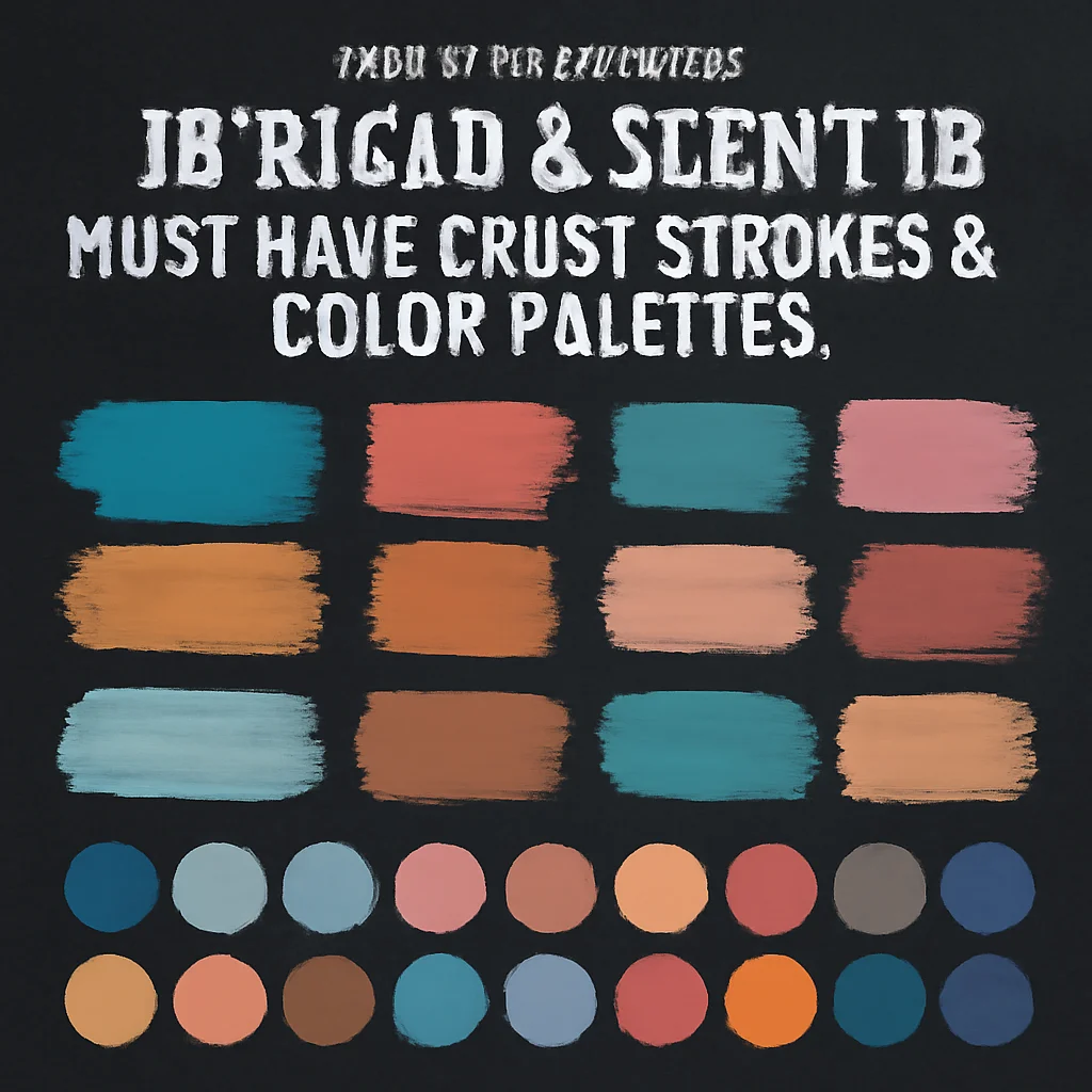 pw-digital-designs Collection Part 9: 18 Must-Have Brush Strokes & Color Palettes