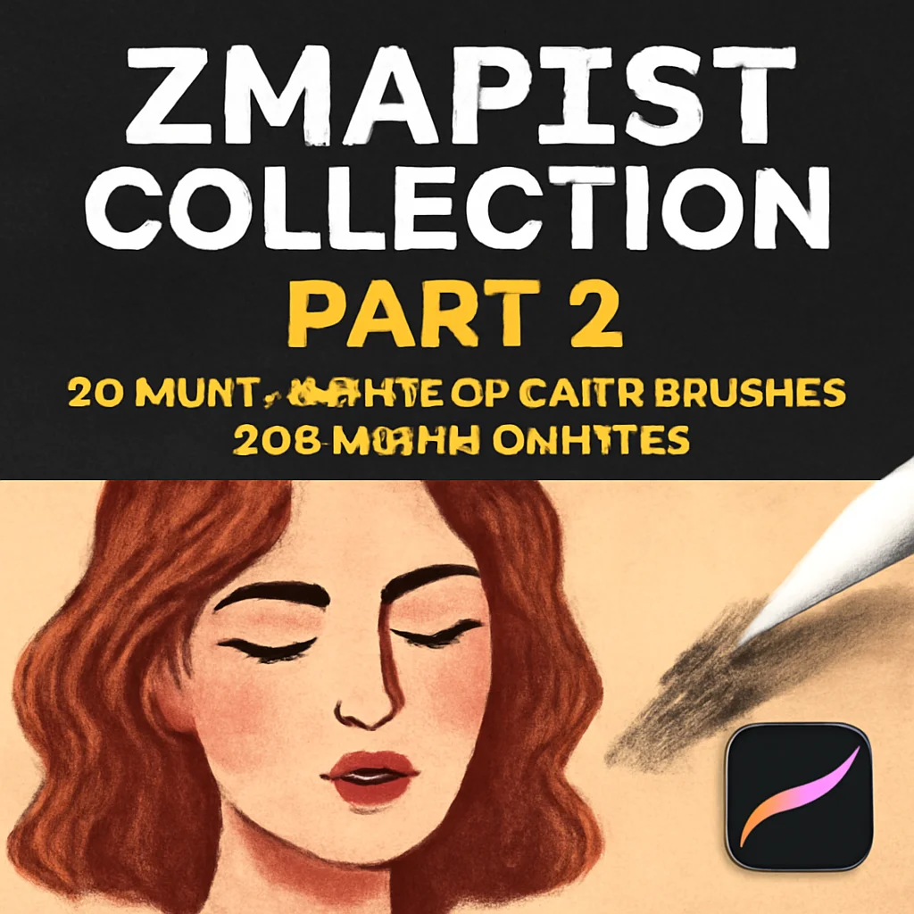 zmapist Collection Part 2: 20 Must-Have Procreate Brushes for Digital Artists 🎨✨