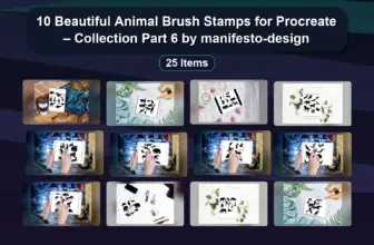 10 Beautiful Animal Brush Stamps for Procreate – Collection Part 6 by manifesto-design