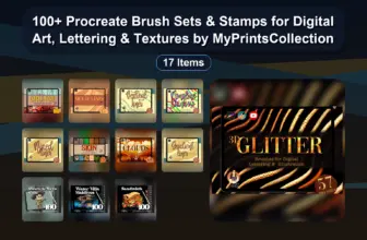 100+ Procreate Brush Sets & Stamps for Digital Art, Lettering & Textures by MyPrintsCollection