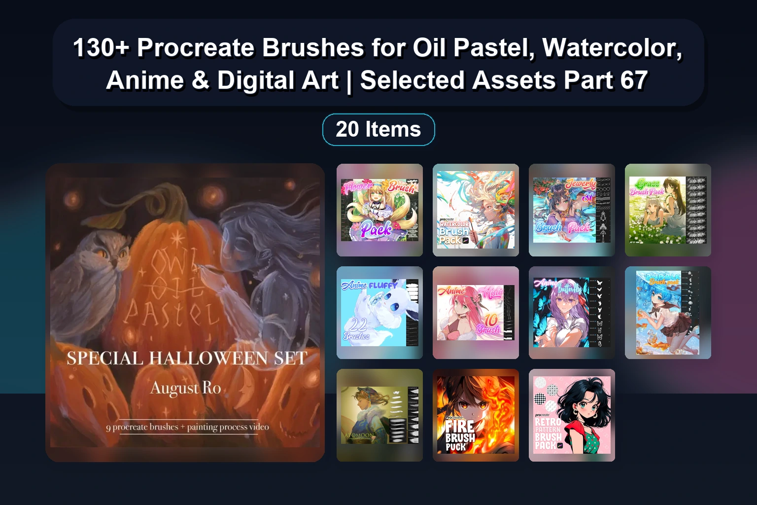 Ultimate Procreate Brush Pack Collection: Textures, Patterns, Stamps & Portrait Tools (Selected Assets Part 66)