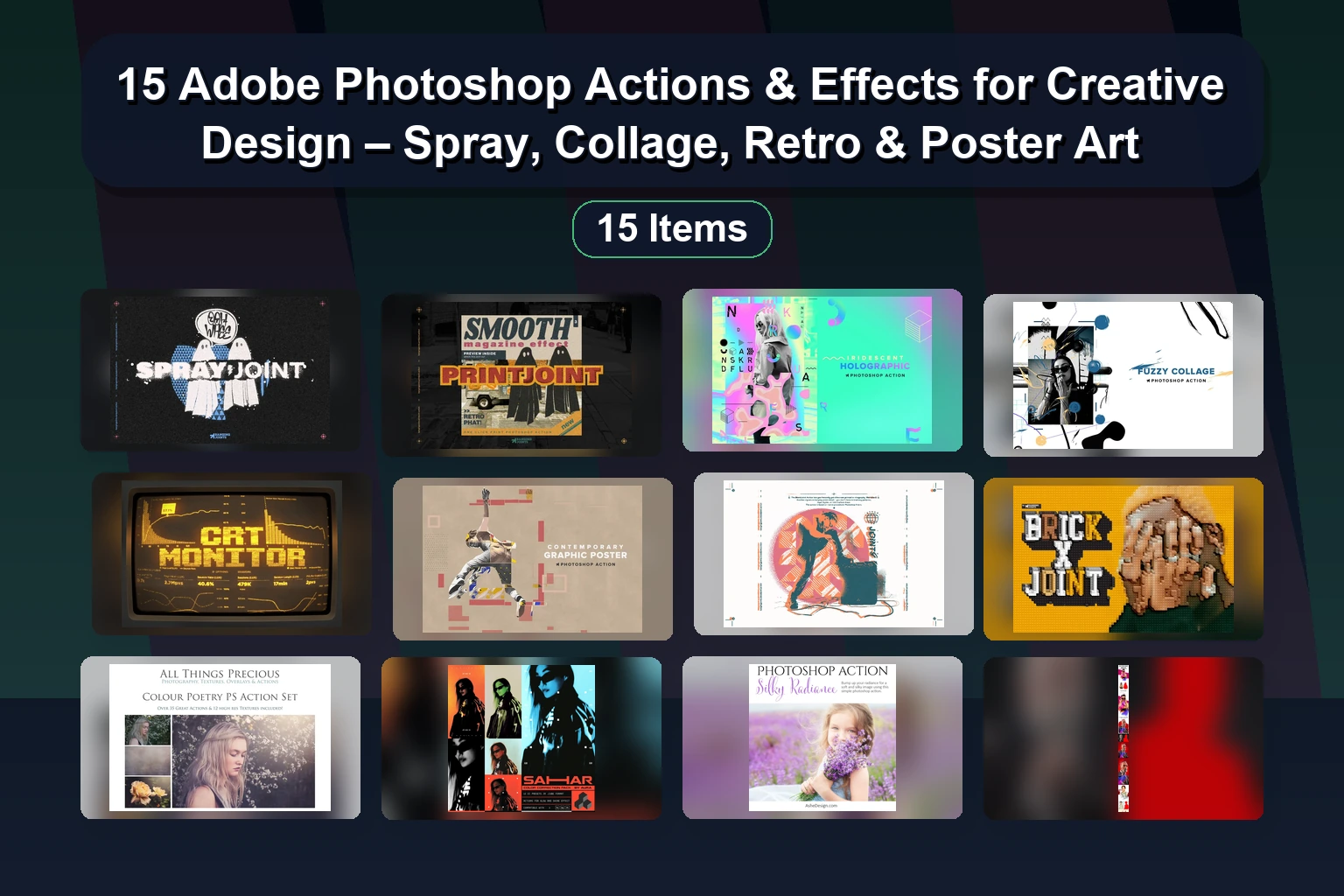 15 Photoshop Actions & Plugins for Halftone, HDR, Glitch & Retro Print Effects