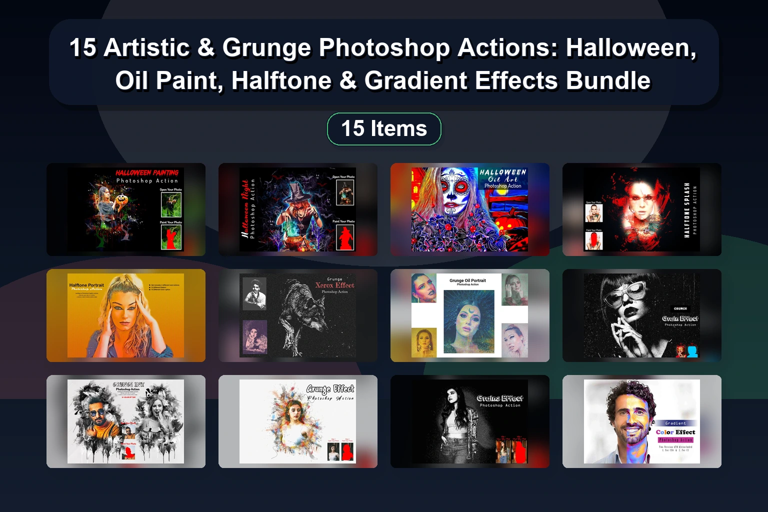Transform Your Photos with Stunning Photoshop Actions: Gold, Glow, Glitch, Fire & Sketch Effects