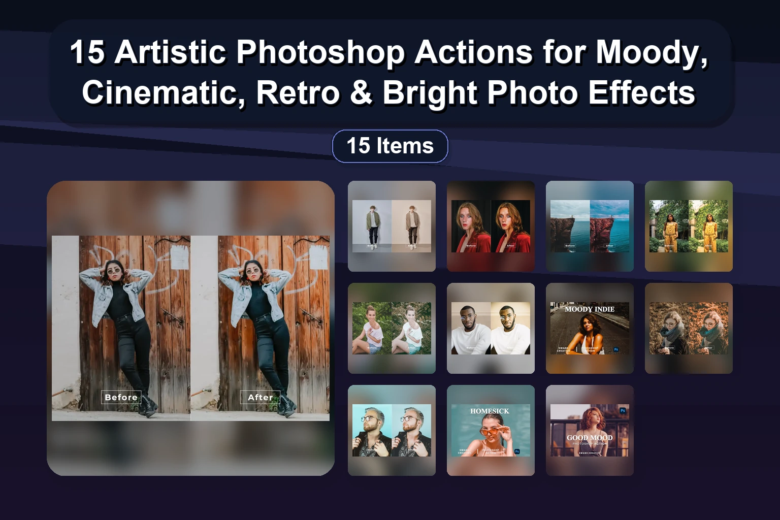 15 Artistic Photoshop Actions for Moody, Cinematic, Retro & Bright Photo Effects 15 Artistic Photoshop Actions for Moody Cinematic Retro Bri collage 2780bc17 1781860449