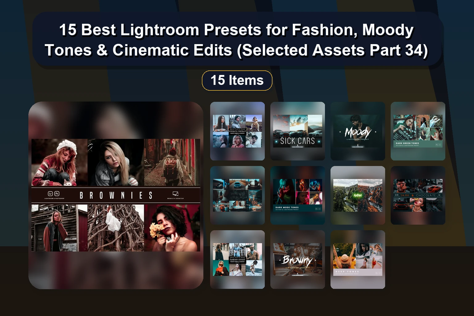 19 Premium Lightroom Presets Bundle: Mobile & Desktop Photo Filters for Stunning Edits