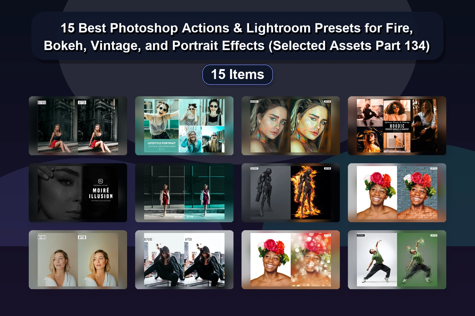 15 Versatile Photoshop Actions & Lightroom Presets for Portraits, Landscapes & More (Selected Assets Part 133)