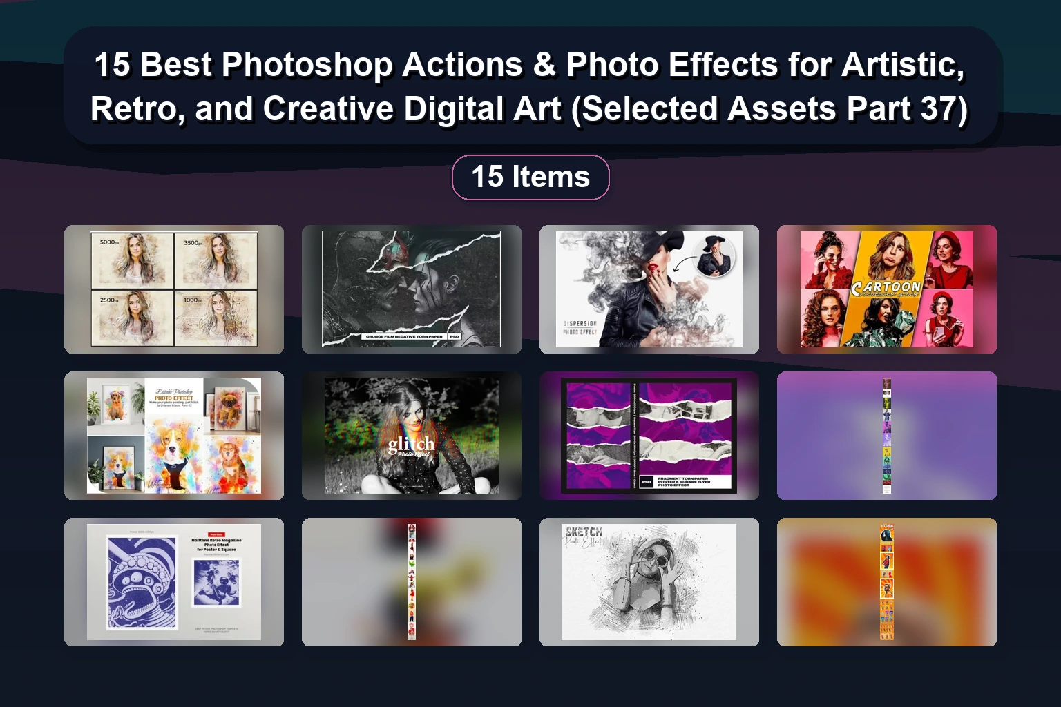 Awesome Photoshop Actions Bundle for Stunning Photo Effects & Digital Art (Part 38)