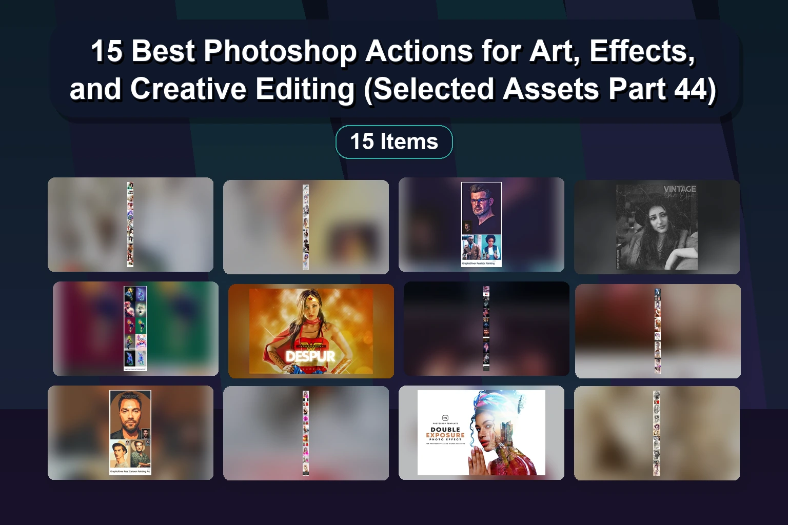 15 Best Photoshop Actions for Art, Effects, and Creative Editing (Selected Assets Part 44) 15 Best Photoshop Actions for Art Effects and Creative Editi collage 7075d225 1781859869