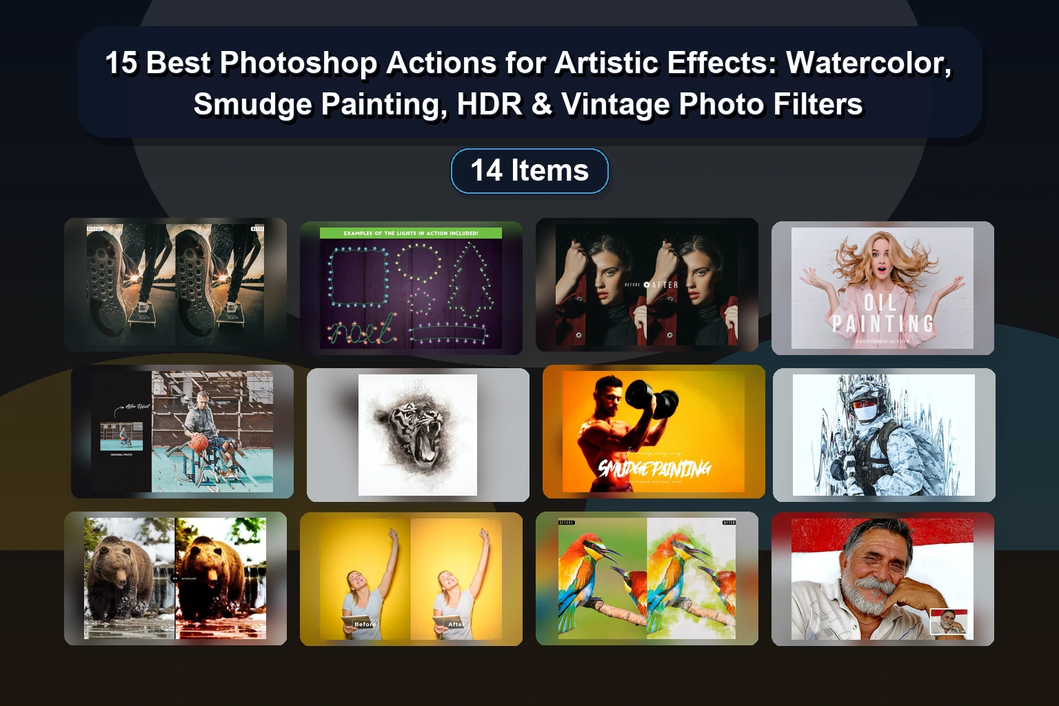 Vintage & Cinematic Photoshop Actions, Fonts & Lightroom Presets (Selected Assets Part 131)