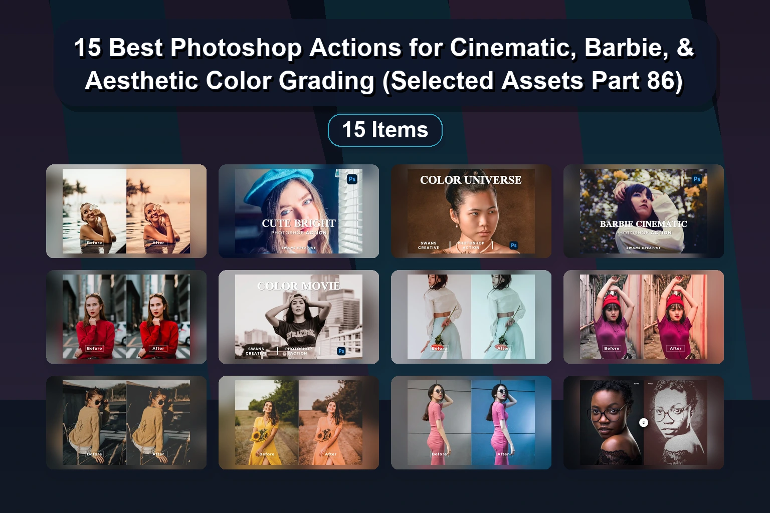 15 Creative Photoshop Actions & Script Fonts for Stunning Digital Art & Photography Effects
