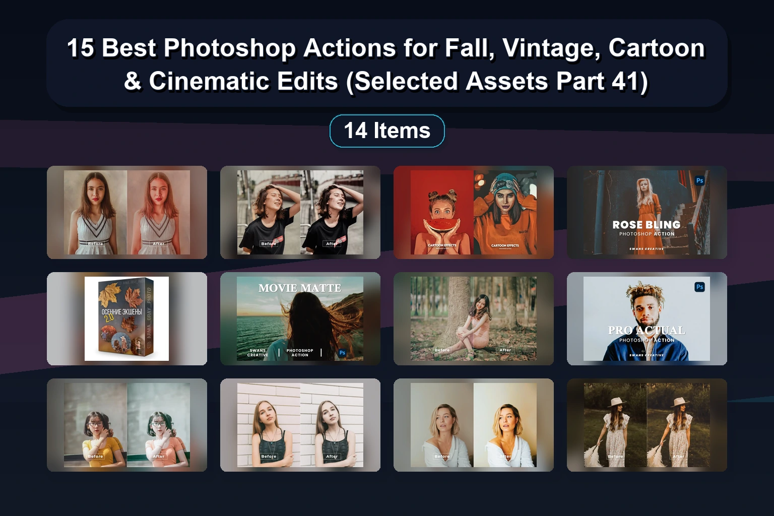 15 Best Photoshop Actions for Digital Art & Photo Effects (2024 Bundle)