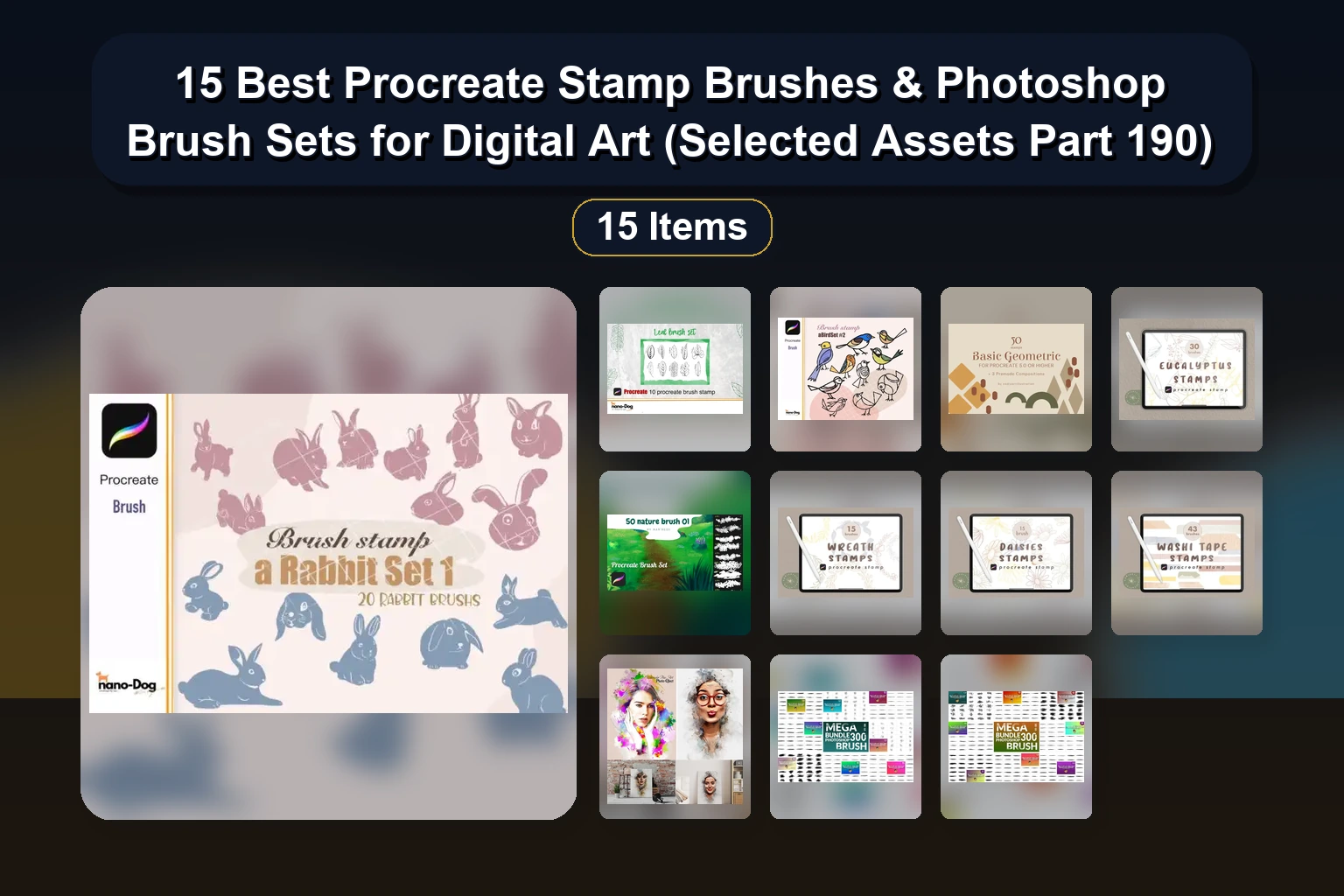 Procreate Brush Sets & Digital Art Assets Pack – Graffiti, Vintage, Texture & Stamp Brushes for iPad