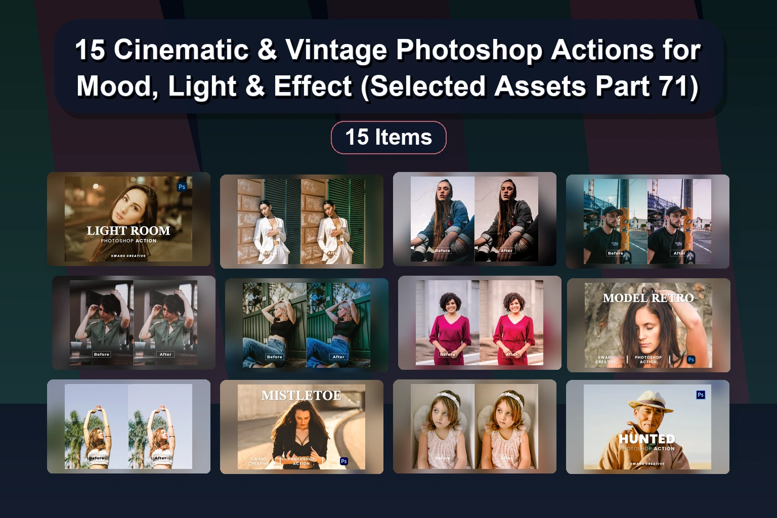 15 Cinematic & Vintage Photoshop Actions for Mood, Light & Effect (Selected Assets Part 71) 1 15 Cinematic & Vintage Photoshop Actions for Mood, Light & Effect (Selected Assets Part 71) 15 Cinematic Vintage Photoshop Actions for Mood Light Effe collage 25d1d2f8 1781860548