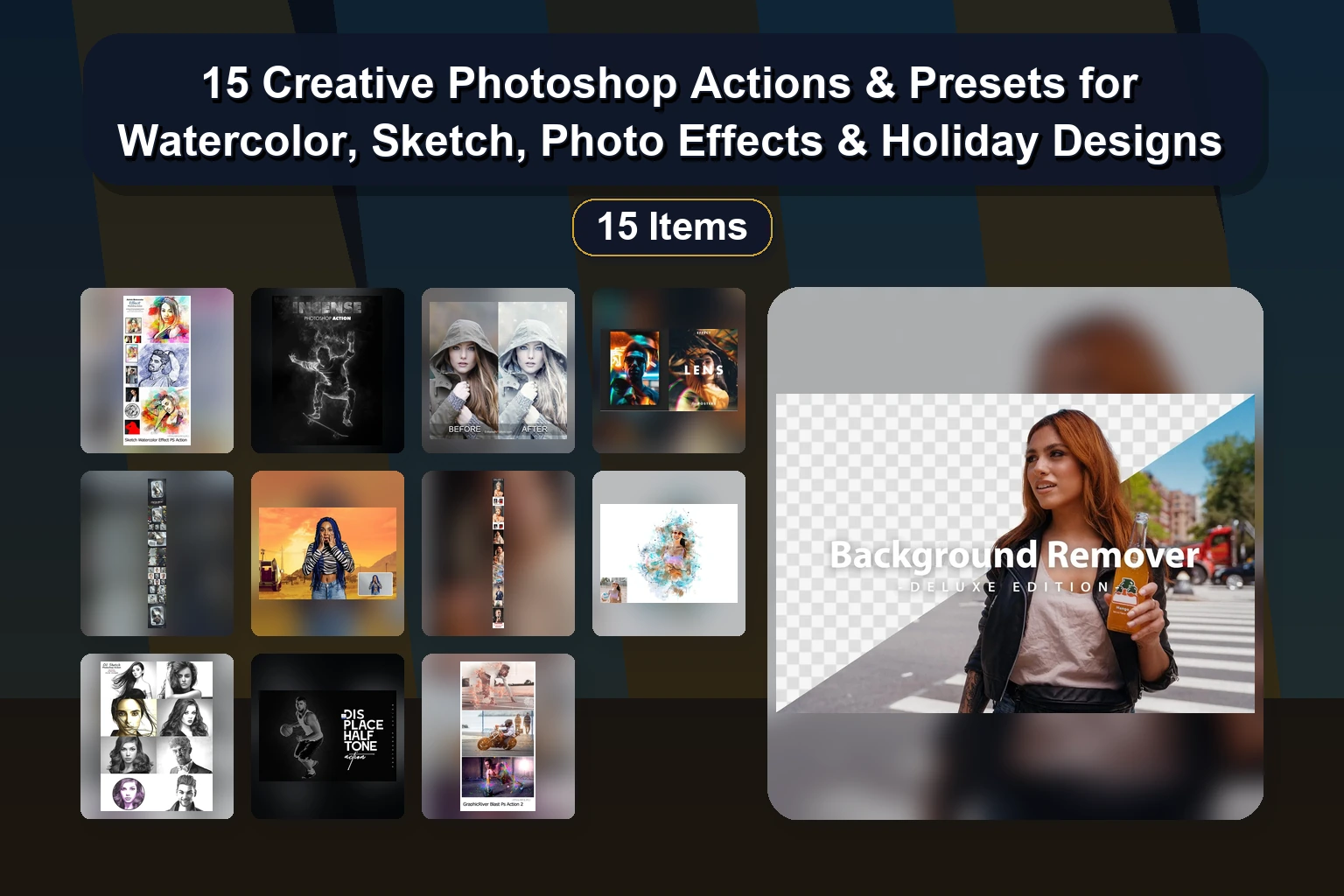 15 Best Photoshop Actions for Art, Effects, and Creative Editing (Selected Assets Part 44)
