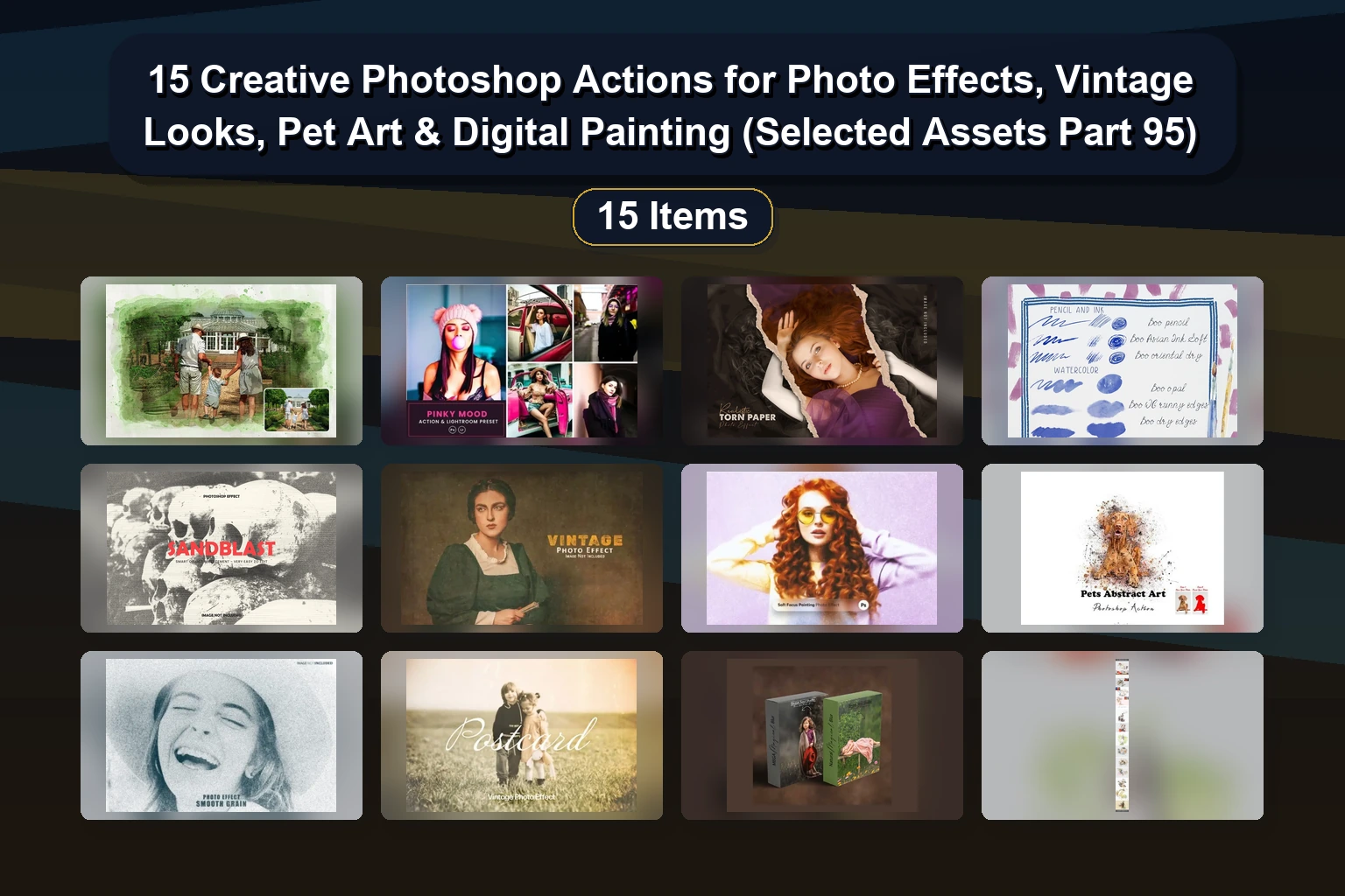Top Photoshop Actions, Fonts & Effects: Selected Assets Part 96 – Digital Art Tools & Photo Editing