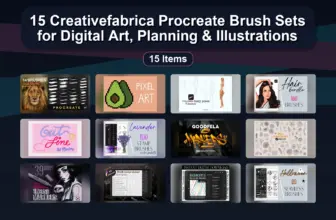 15 Creativefabrica Procreate Brush Sets for Digital Art, Planning & Illustrations