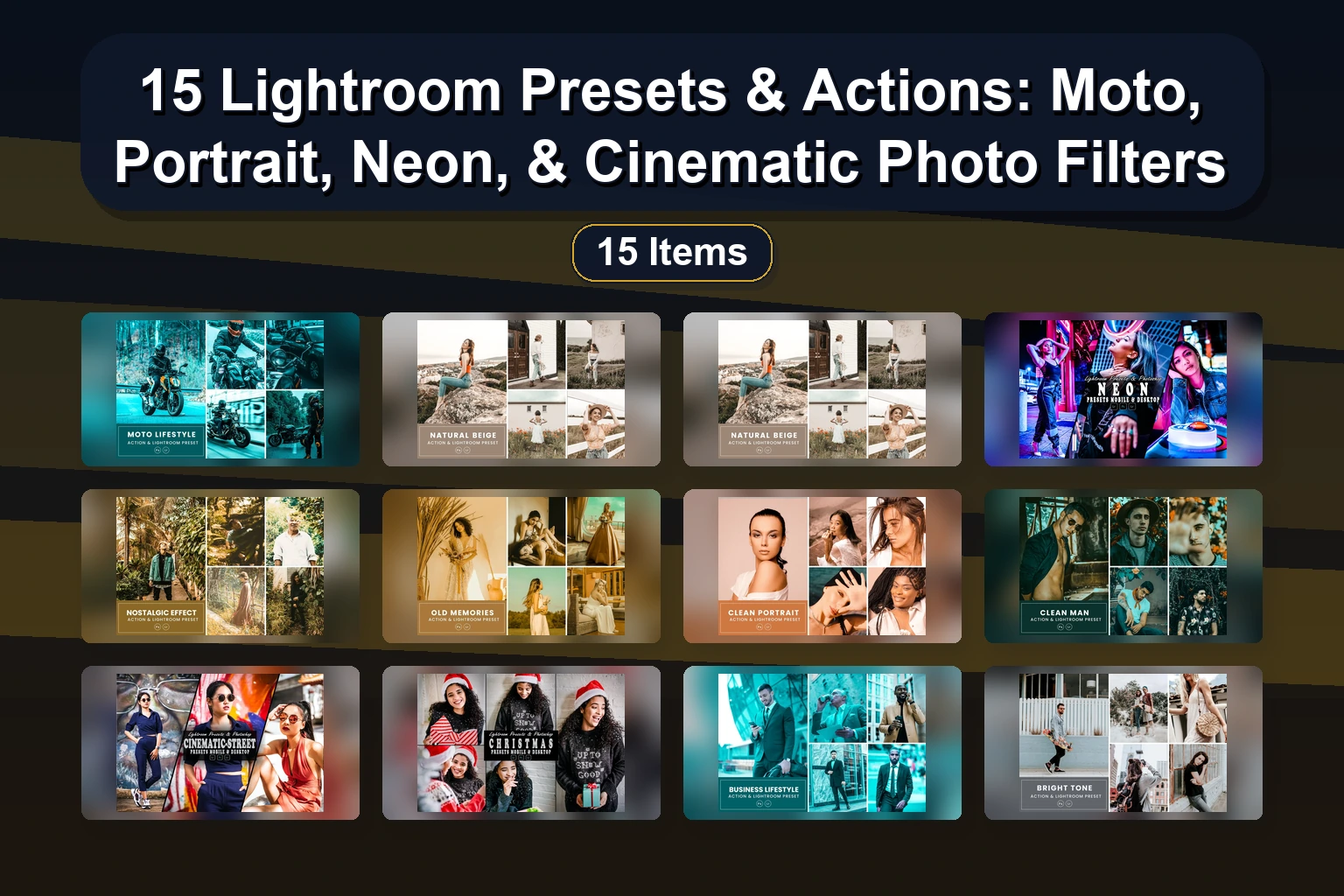 25 Lightroom Presets & Photoshop Actions for Stunning Color Tones & Effects (nmc2010 Collection)