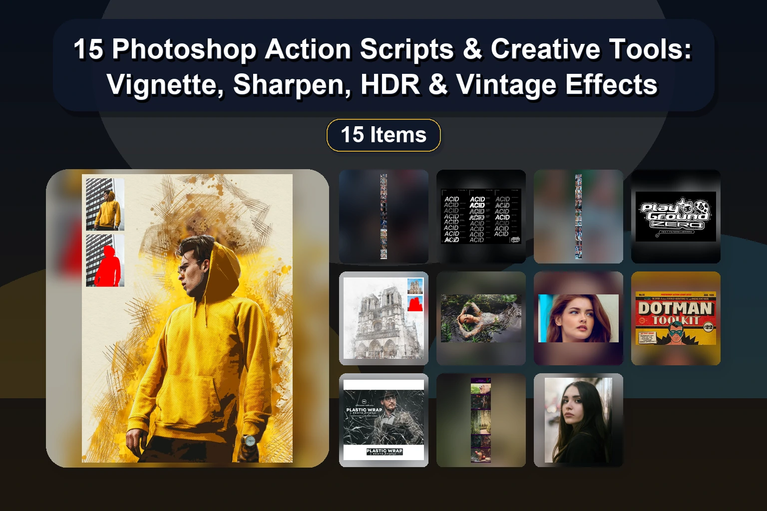 15 Photoshop Action Scripts & Creative Tools: Vignette, Sharpen, HDR & Vintage Effects 1 15 Photoshop Action Scripts & Creative Tools: Vignette, Sharpen, HDR & Vintage Effects 15 Photoshop Action Scripts Creative Tools Vignette Sharpen collage 845e05d5 1781862602