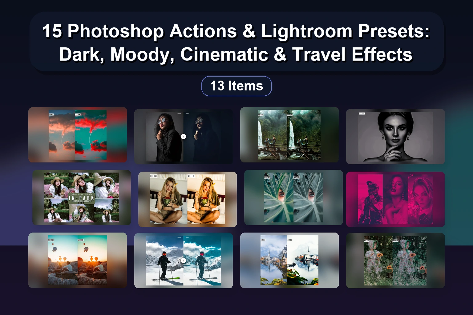 15 Creative Photoshop Actions & Presets: Cyborg, Comic, Vector & More (Selected Assets Part 108)