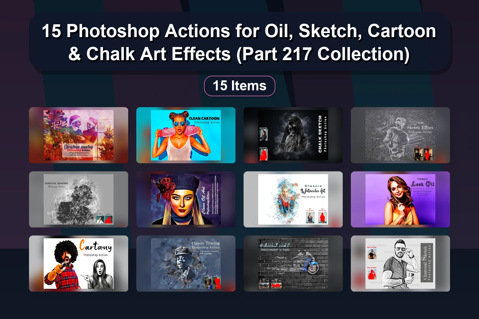 15 Color Art & Effect Photoshop Actions for Stunning Digital Art