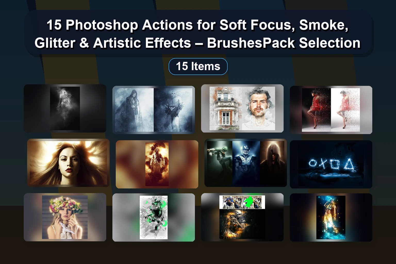 23 Photoshop Actions & Digital Art Presets for Stunning Effects (Isometric, Cyberpunk, & More)