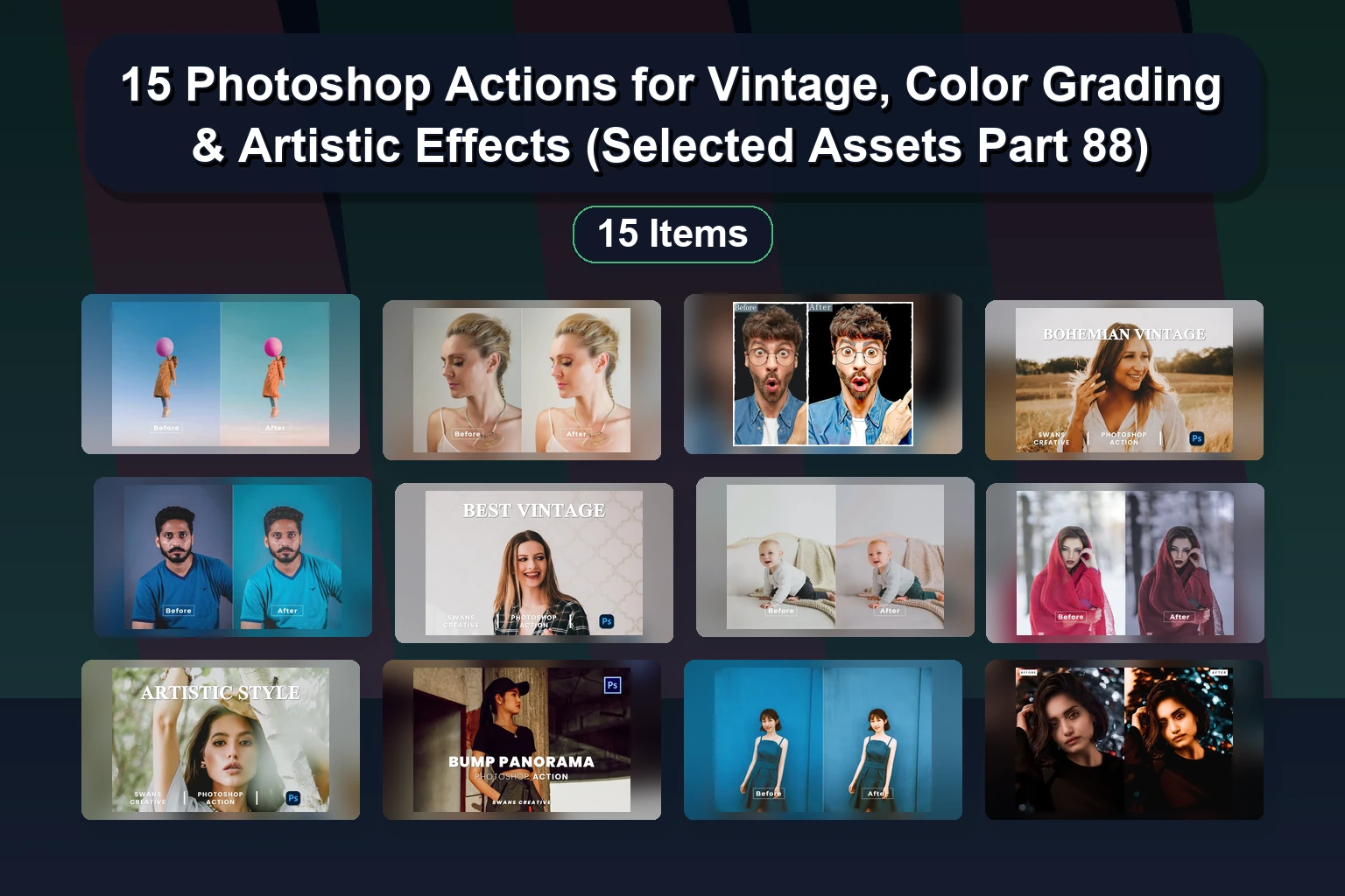 15 Artistic Photoshop Actions & Effects for Stunning Digital Art (Creative HDR, Sketch & Moody Looks)
