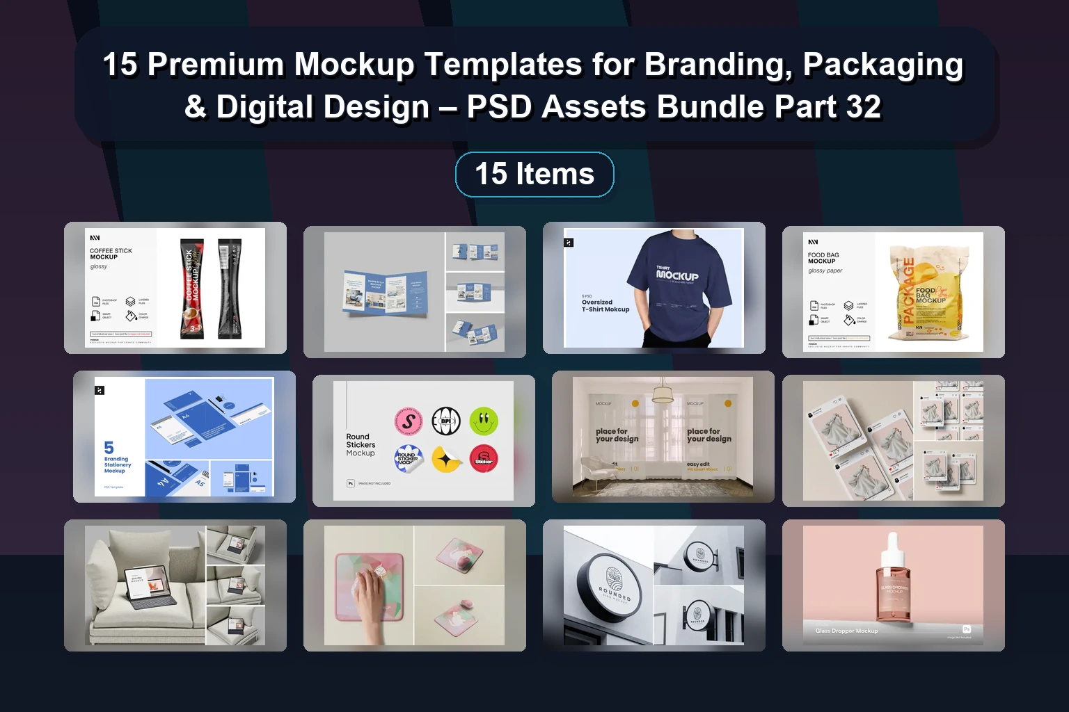 25 High-Resolution Branding & Packaging Mockups for Designers (Selected Assets Part 33)