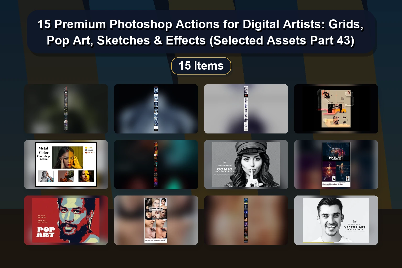15 Best Photoshop Actions for Art, Effects, and Creative Editing (Selected Assets Part 44)