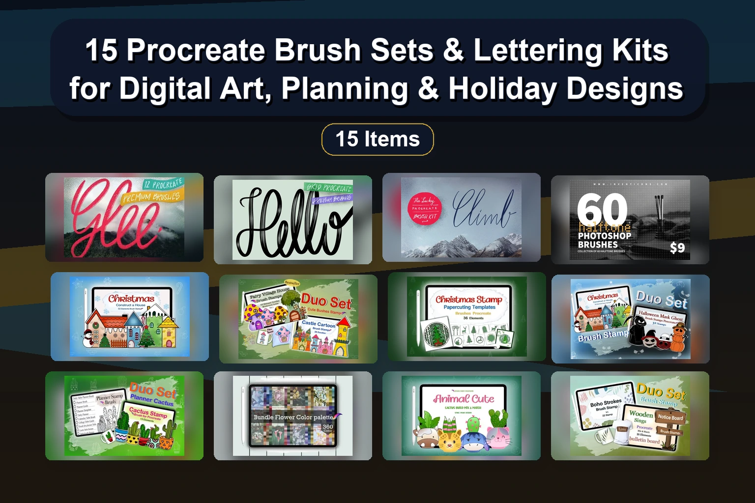Ultimate Procreate Brushes & Stamps Collection: Palettes, Florals, Planners & Holiday Art Assets (Part 250)