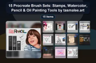15 Procreate Brush Sets: Stamps, Watercolor, Pencil & Oil Painting Tools by tasmalee.art