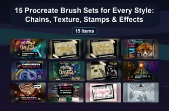 15 Procreate Brush Sets for Every Style: Chains, Texture, Stamps & Effects