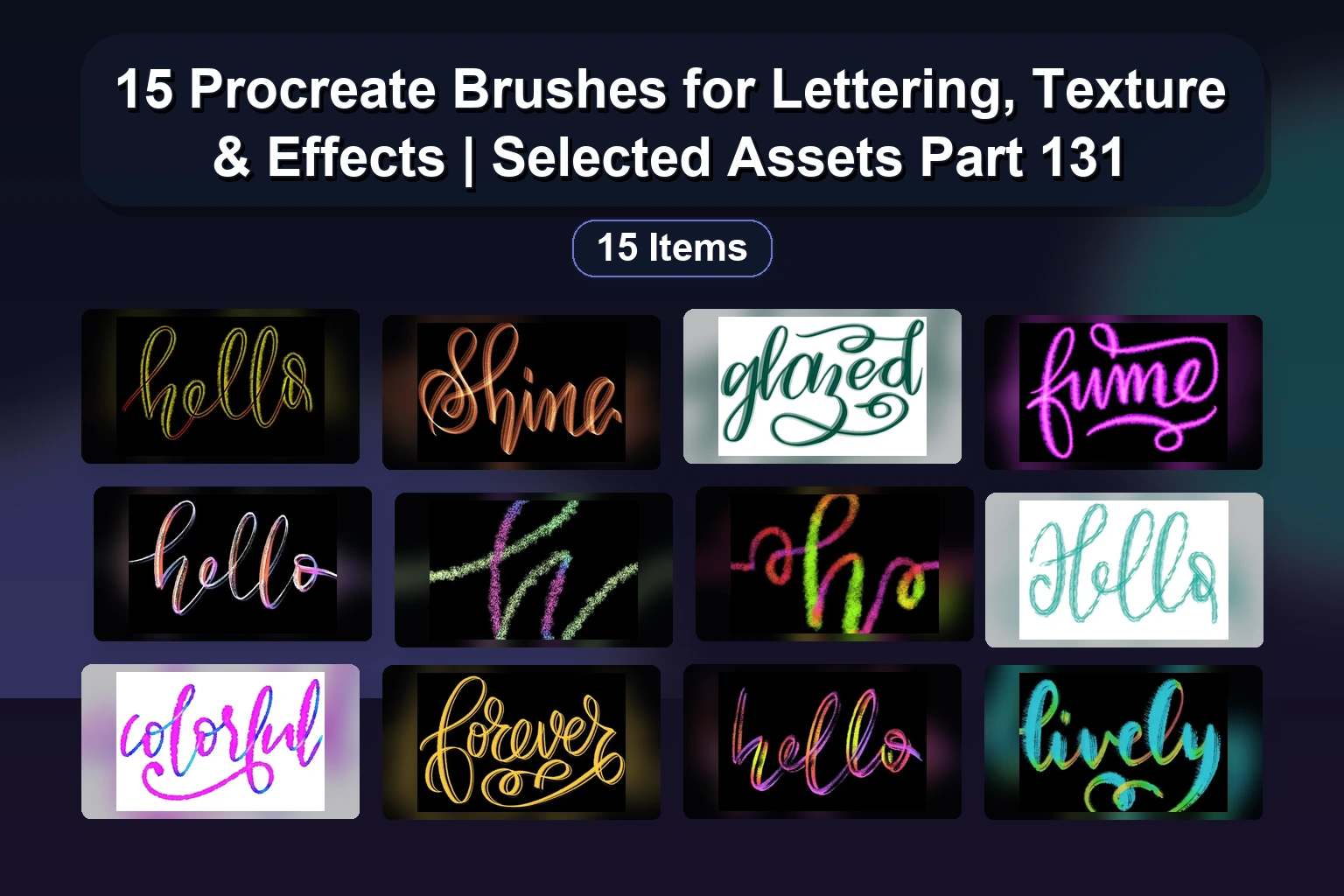 17 Procreate & Photoshop Brush Set for Digital Art, Lettering & Illustration – Selected Assets Part 132