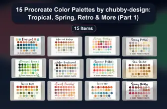 15 Procreate Color Palettes by chubby-design: Tropical, Spring, Retro & More (Part 1)